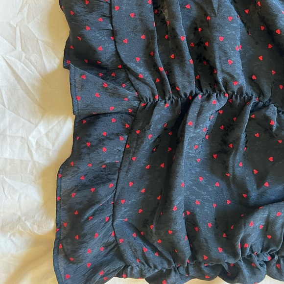 H&M Heart Print Sweetheart Blouse - Picture 4 of 6